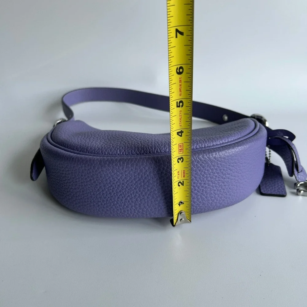 Coach Luna Shoulder Bag Light Violet Pebbled Leather CC439